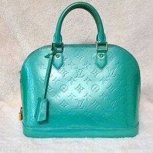 Louis Vuitton Alma BB In Green Vernis